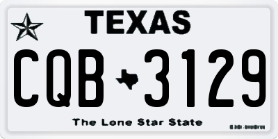 TX license plate CQB3129