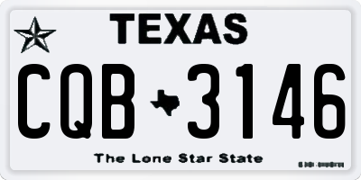 TX license plate CQB3146
