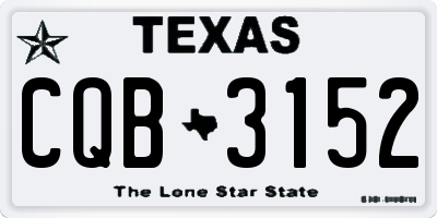 TX license plate CQB3152
