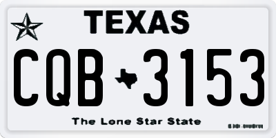 TX license plate CQB3153