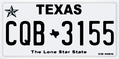 TX license plate CQB3155