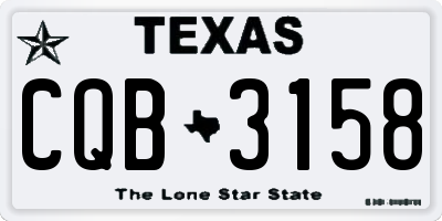 TX license plate CQB3158