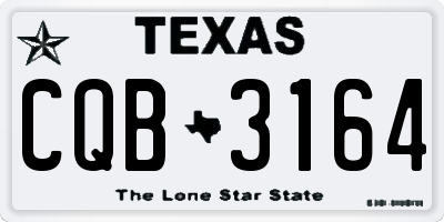 TX license plate CQB3164