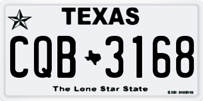 TX license plate CQB3168
