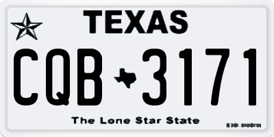 TX license plate CQB3171