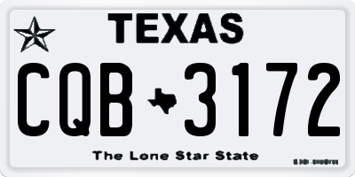 TX license plate CQB3172