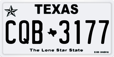 TX license plate CQB3177