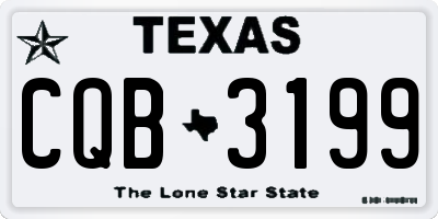 TX license plate CQB3199