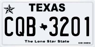 TX license plate CQB3201