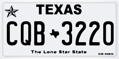 TX license plate CQB3220