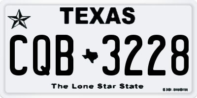 TX license plate CQB3228