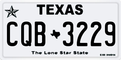 TX license plate CQB3229