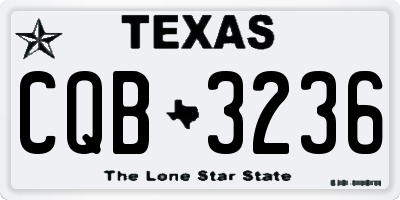 TX license plate CQB3236