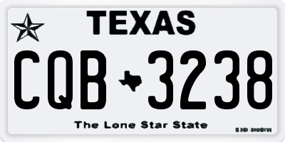 TX license plate CQB3238