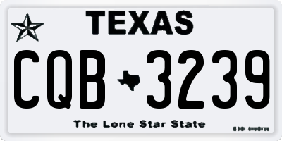 TX license plate CQB3239