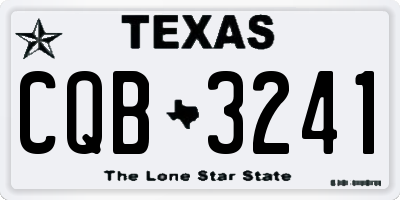 TX license plate CQB3241