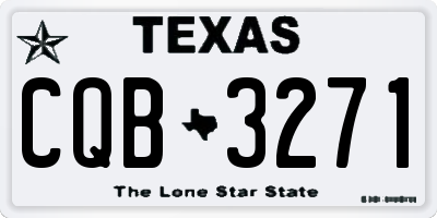 TX license plate CQB3271