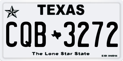 TX license plate CQB3272