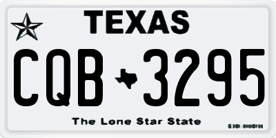 TX license plate CQB3295