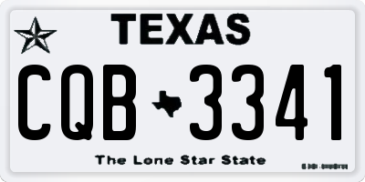 TX license plate CQB3341