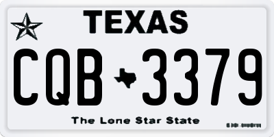 TX license plate CQB3379