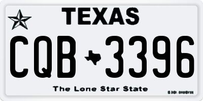TX license plate CQB3396