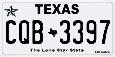 TX license plate CQB3397