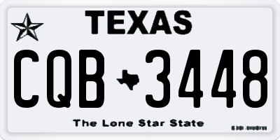 TX license plate CQB3448