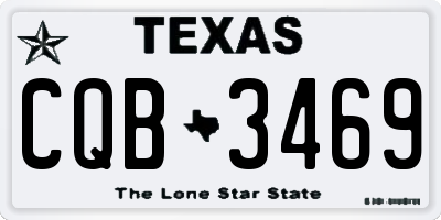 TX license plate CQB3469