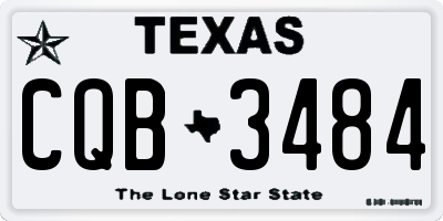 TX license plate CQB3484