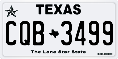 TX license plate CQB3499