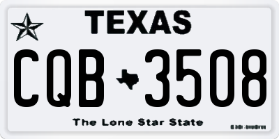 TX license plate CQB3508