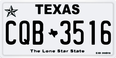 TX license plate CQB3516