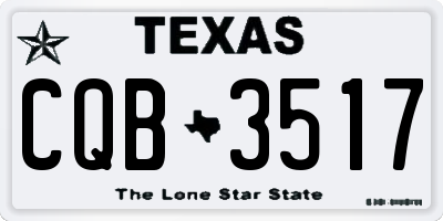 TX license plate CQB3517