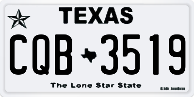 TX license plate CQB3519