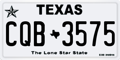 TX license plate CQB3575