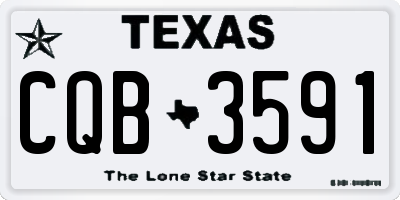 TX license plate CQB3591