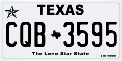 TX license plate CQB3595