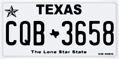 TX license plate CQB3658