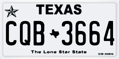 TX license plate CQB3664