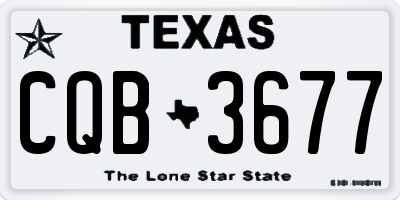 TX license plate CQB3677