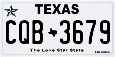 TX license plate CQB3679