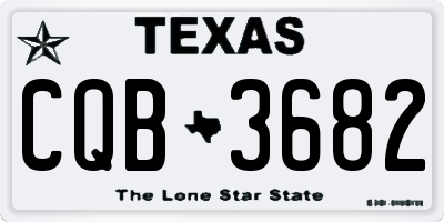 TX license plate CQB3682