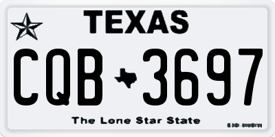TX license plate CQB3697