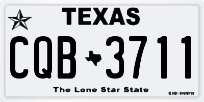 TX license plate CQB3711