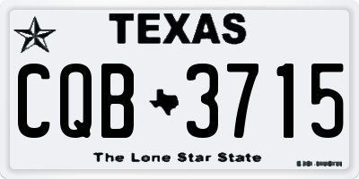 TX license plate CQB3715