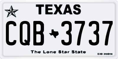 TX license plate CQB3737