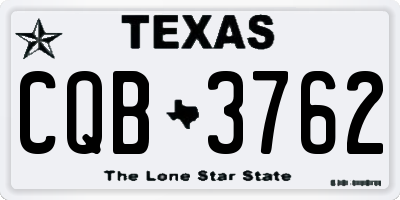 TX license plate CQB3762