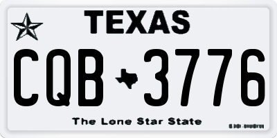 TX license plate CQB3776