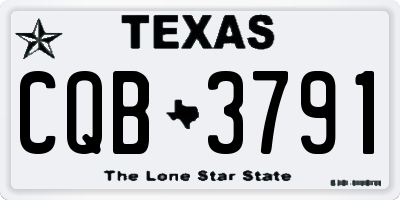 TX license plate CQB3791